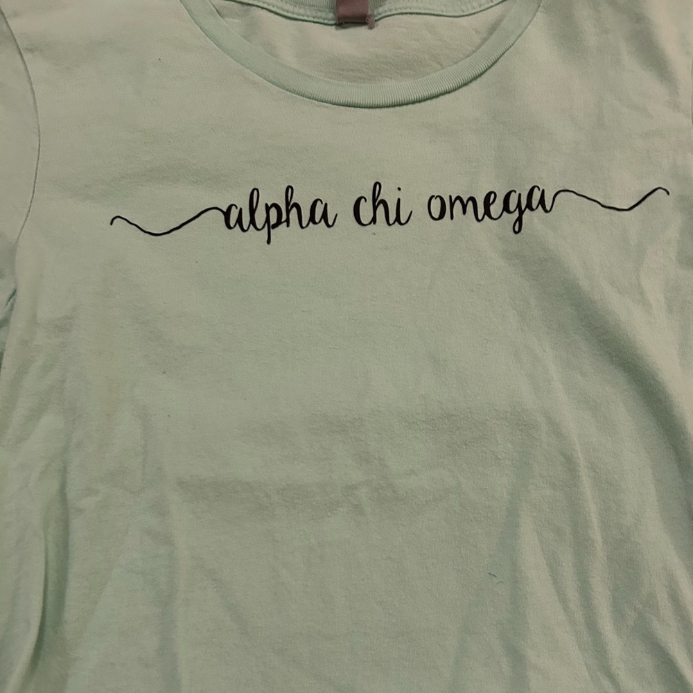Alpha Chi Omega Shirt Mint Green